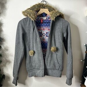 H&M Thermal Zip Up Hoodie Size 2